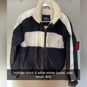 black & white winter jacket.